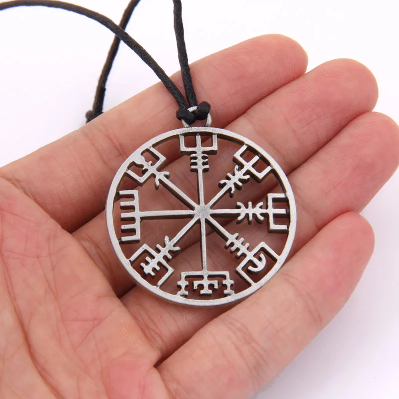 Викинг один символ norse runic кулон ожерелье круглые руны викингов Vegvisir подвеска с