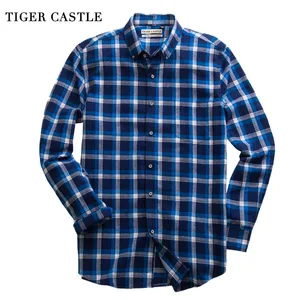 Мужские Винтажные рубашки высокого качества, модная Мужская Дизайнерская рубашка из 100% хлопка с начесом, приталенная Классическая рубашка с длинным рукавом для мужчин