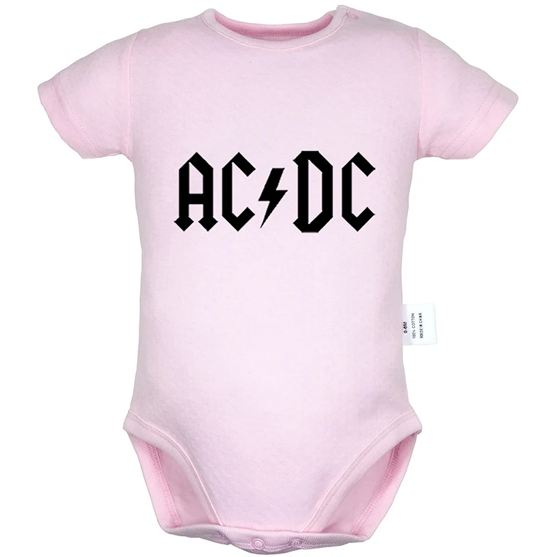 Одежда для новорожденных девочек и мальчиков с принтом рок-группы ACDC Malcolm Angus Brian Cliff Phil от 6 до 24 месяцев комбинезон с короткими рукавами - Цвет: Baby202PD