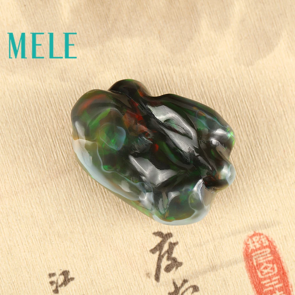 Высокое качество Черный Натуральный опал незакрепленный драгоценный камень для