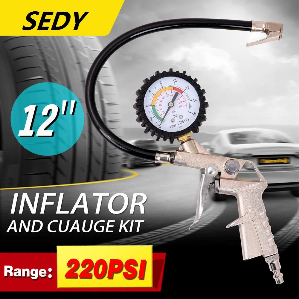 SEDY 220PSI датчик давления в шинах автомобильный измеритель воздуха пистолет для