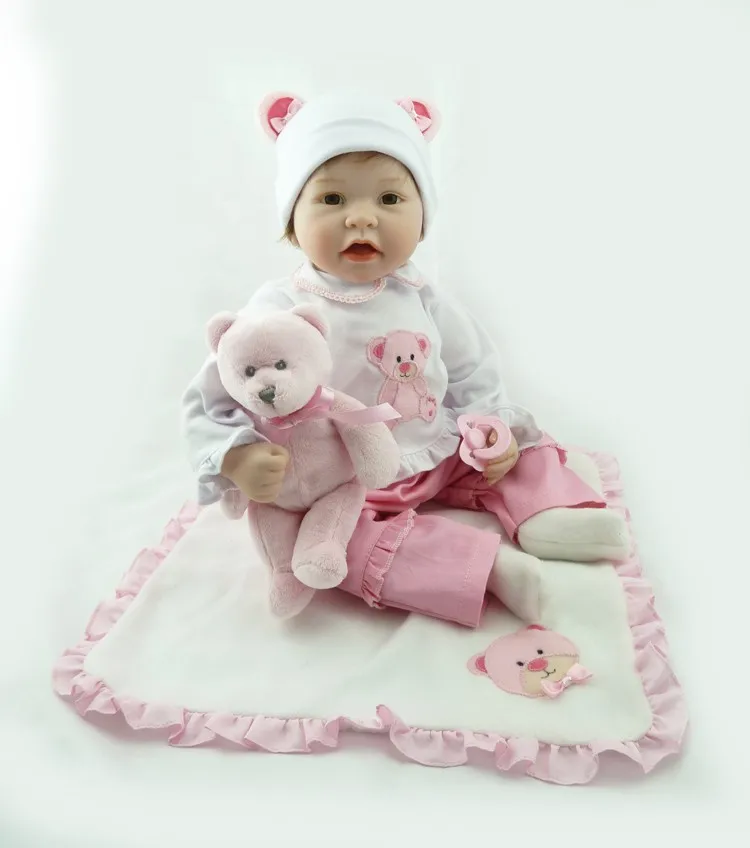 NPKCOLLECTION 55 см Реалистичная кукла реборн bebes Кукла игрушки для детей Рождественский