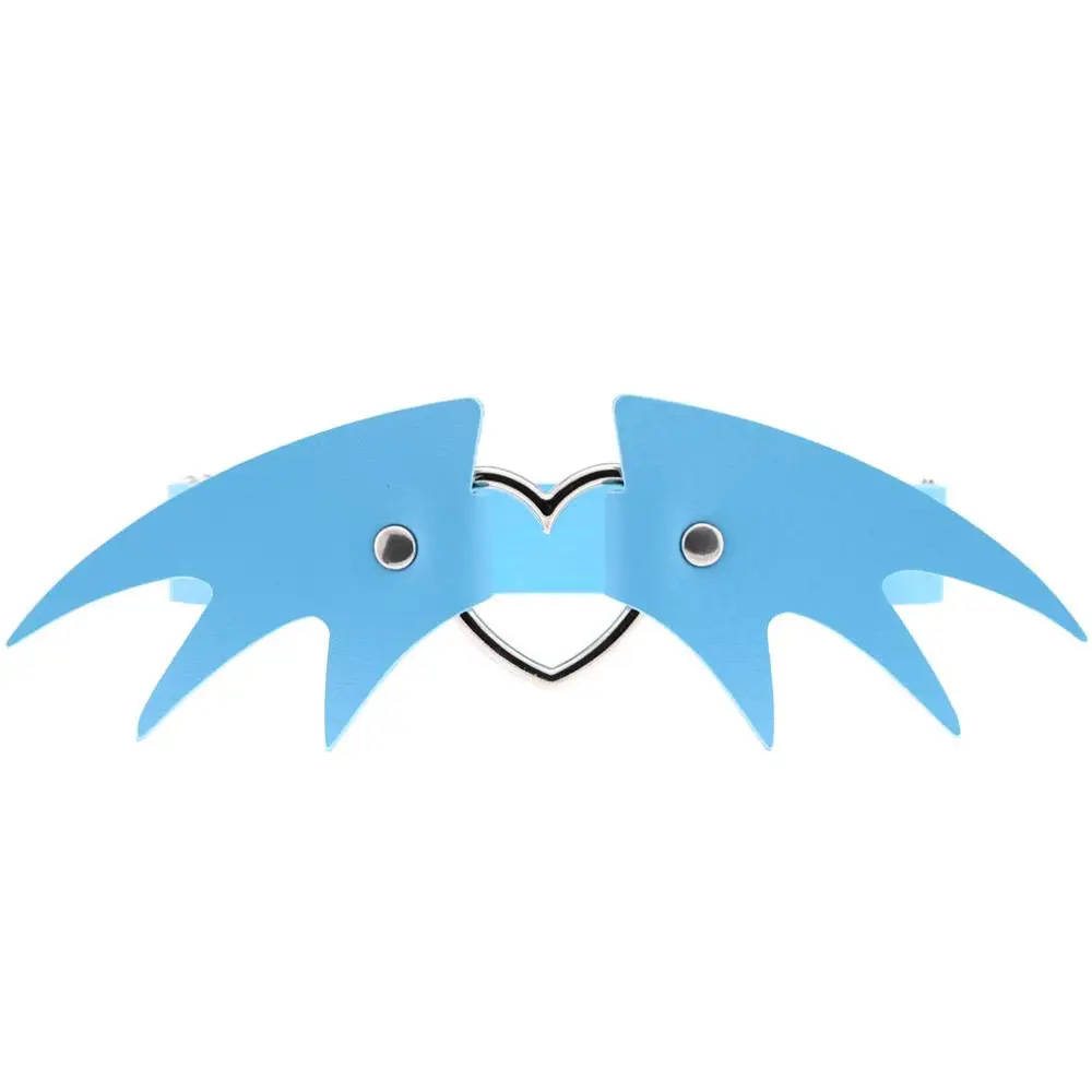light blue Сексуальные Панк Harajuku Крылья летучей мыши подвязка заклепки для пояса ноги кольцо подвязки кожаные подтяжки Украшения для тела подарок на Хэллоуин - Окраска металла: light blue