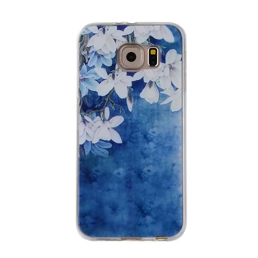 Soft Clear TPU Phone Cases For SamSung Galaxy S6 S7 Edge S8 PLUS Silicone Back Cover Case Coque Floral Cat Flower lace |