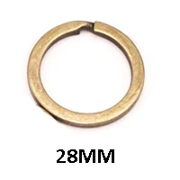 Key Ring-Round 28MM BoYuTe(5 шт./лот) металлический железный ключ держатель Сплит Кольца Сердце Звезда брелок в форме Микки Diy аксессуары для украшений - Цвет: Key Ring-Round 28MM