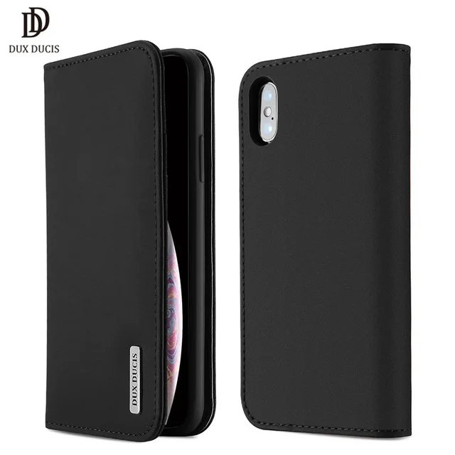 Чехол DUX DUCIS из натуральной кожи для iPhone 8 7x6 6s plus Магнитный флип чехол карт XR xs max
