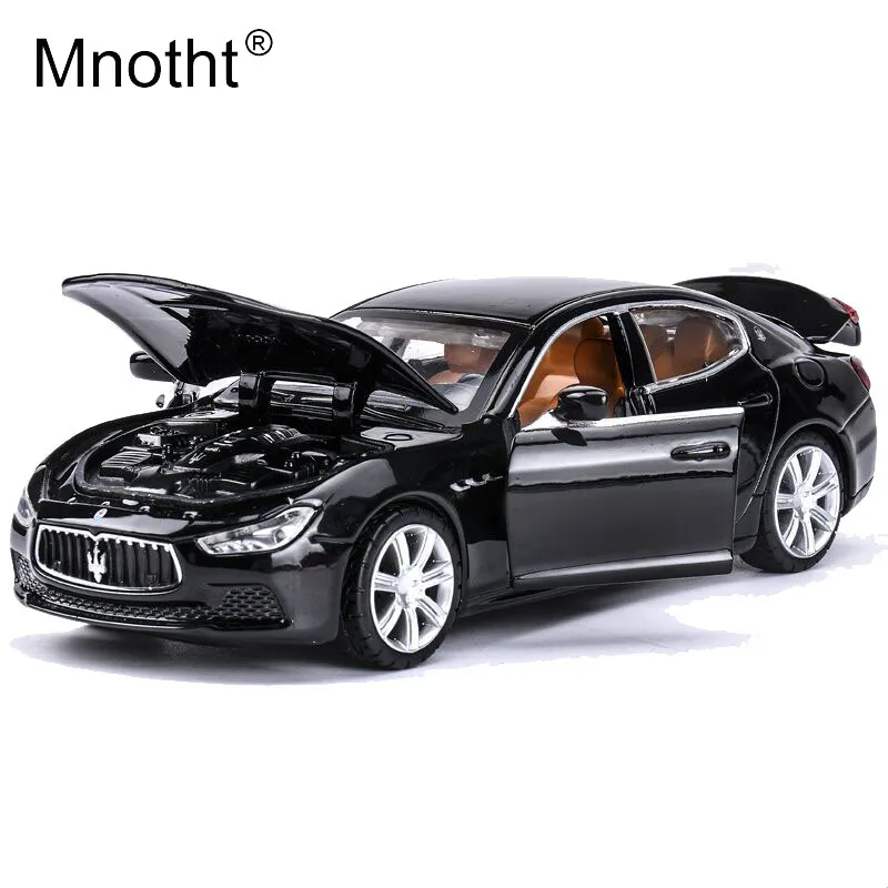 Mnotht 1/32 сплав Maserati Ghibli литая под давлением модель автомобиля игрушечный автомобиль оттягивающийся звук огни образование мини детская игрушка модель автомобиля МО