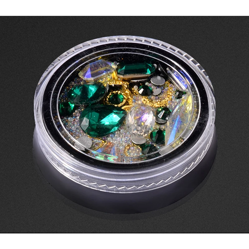 SUNAMCOME Mixed Colorful Acrylic Rhinestones Alloy Metal Frame DIY Nails Decor Manicure 3D Nail Art Decoration | Красота и здоровье