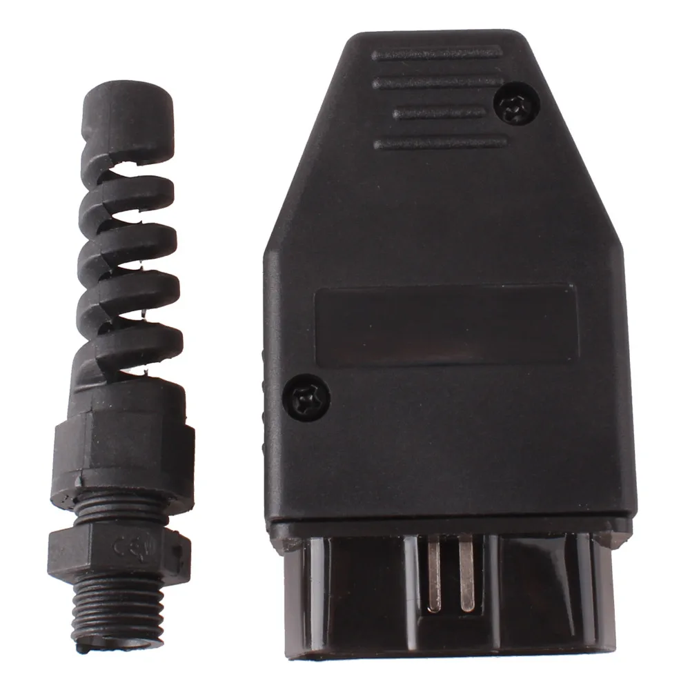 16-pin OBD2 Car Diagnostic Plug Male Connector OBD Shell Accessories Convert Diagnose Tool Without Software ABS Black | Автомобили и