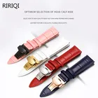 Кожаный ремешок 12-22 мм универсальный ремешок для часов с пряжкой-бабочкой стальная пряжка четыре цвета ремешок на запястье + Инструменты