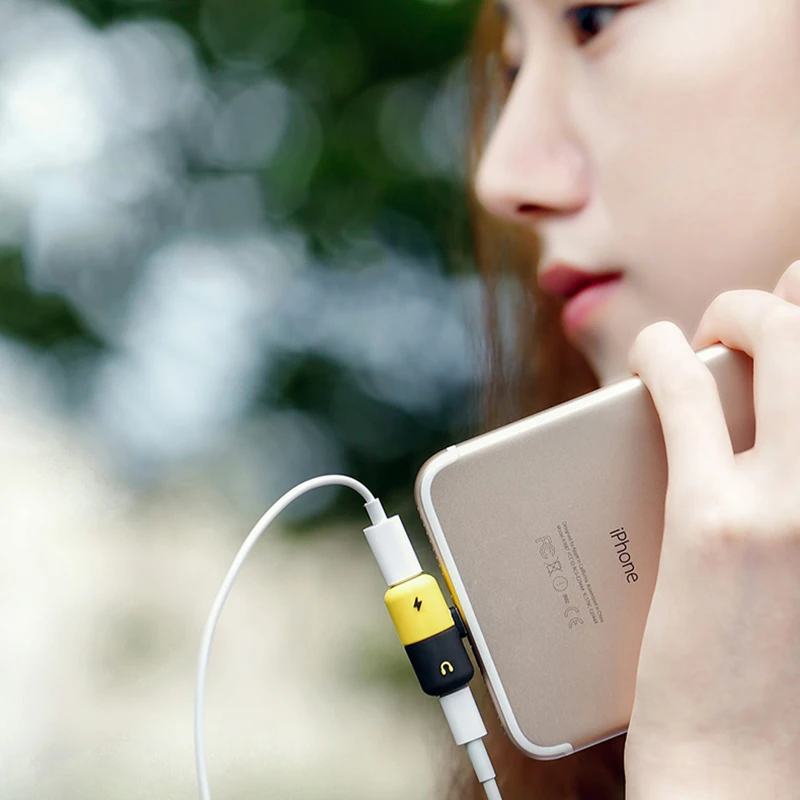 VRURC Портативный 3 в 1 аудио Зарядное устройство адаптер для iPhone X 7 8 плюс