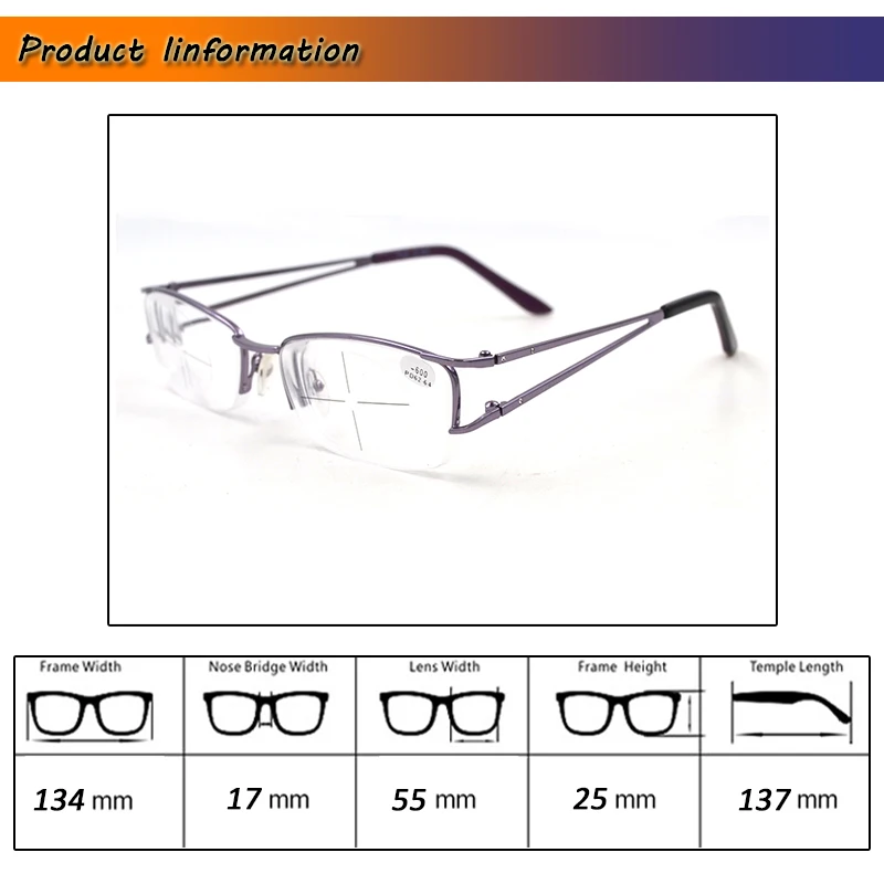 2018 женские очки с металлической полуоправой для близорукости зрения Gafas 1 5 2 3 4 6