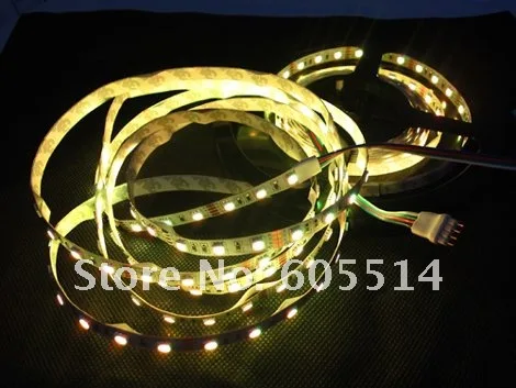 [Seven Neon] 155 метров 60leds/M 5050 IP20/IP67 2500K Золотая желтая полоса + 10 шт 12В 20A адаптер питания