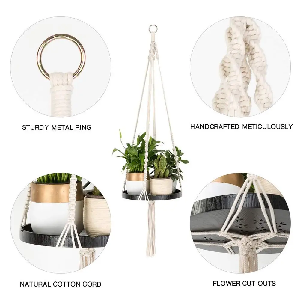 Macrame Plant Hangers In Different Designs - Handmade Indoor Wall Hanging Planter Holder Boho Hic Bohemian Home Decor | Дом и сад
