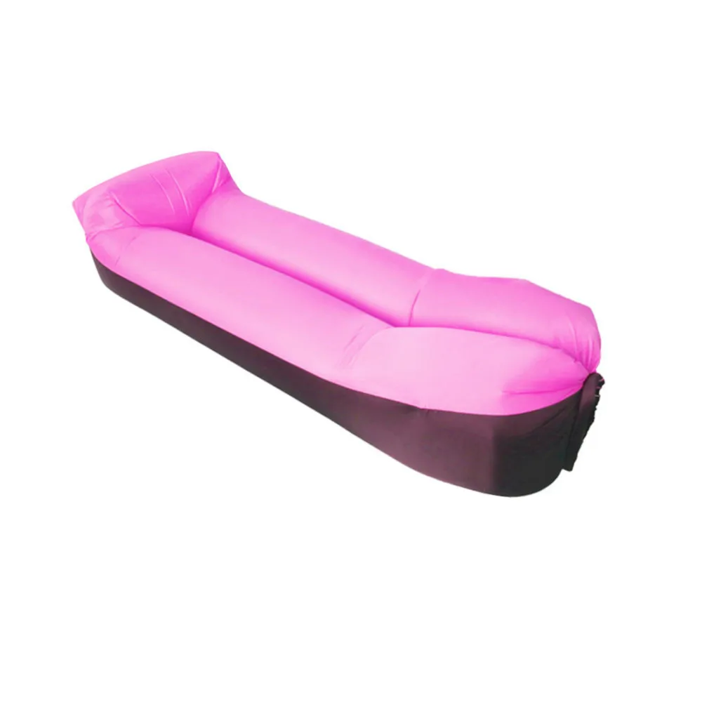 pink Горячая быстро надувной диван кровать ленивый мешок спальный мешок портативный надувной воздушный Кемпинг Туризм пляж диван Сумка кресло - Цвет: pink
