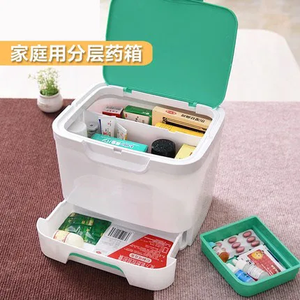 

Portable First Aid Kit Plastic Medicine Box Storage Medicine Box Home Medical Box Storage Medicine Box