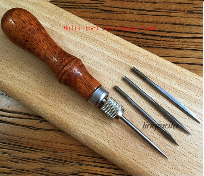 

Handmade DIY leather tool Multifunctional hand sewing cone Four in one