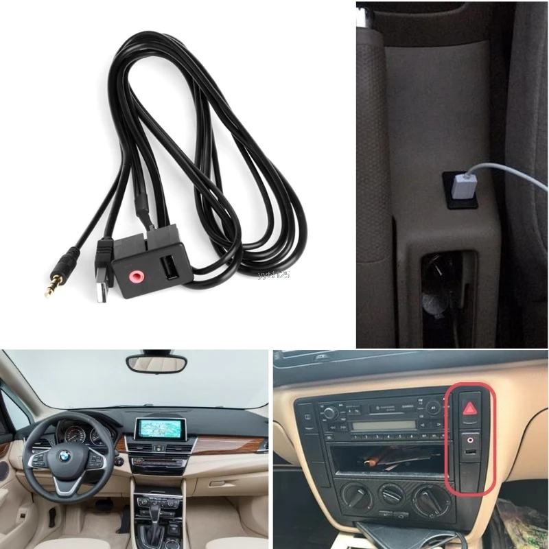 Новый автомобильный разъем 3 5 мм USB AUX для наушников монтажный адаптер панель вход