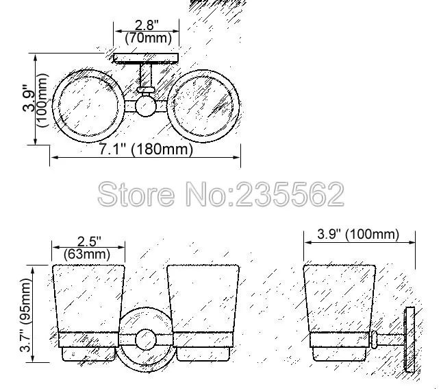 Латунные настенные аксессуары для ванной комнаты золотого цвета держатели