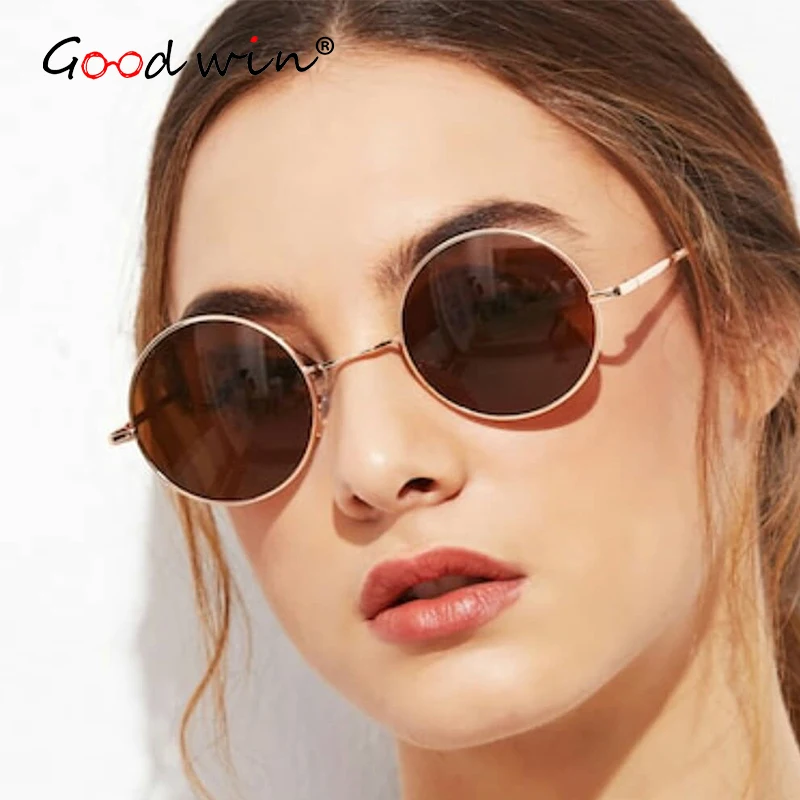 Женские и мужские винтажные солнцезащитные очки Good Win черные коричневые с