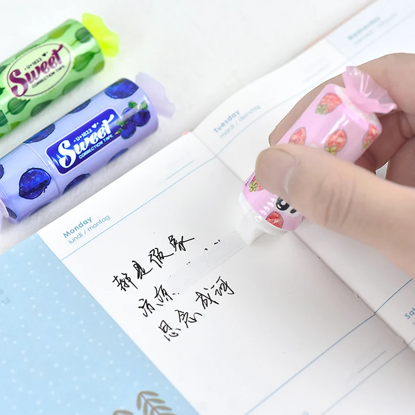 Симпатичная Корректирующая лента в форме конфет канцелярские принадлежности