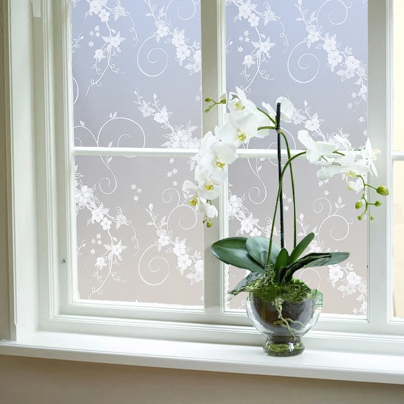 Decorative Adhesive Vinyl Window Privacy Film Glass Sticker Mirror With Glue Kitchen Bedroom Bathroom | Дом и сад