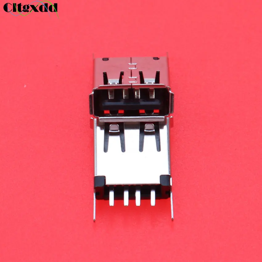 Cltgxdd 1 шт. разъем USB 2 0 4-контактный гнездовой прямые ножки 180 Степень погружения (H =