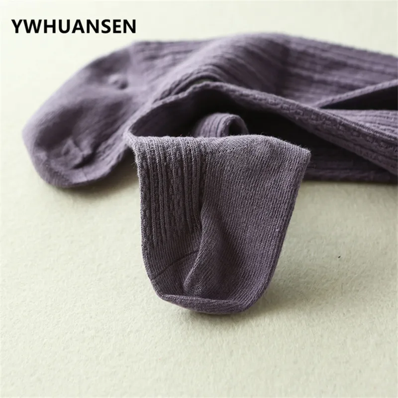 YWHUANSEN Fashion Little Girls' Cable Tight Autumn Stockings For Girls Popular Children's Pantyhose Cotton Kid Tights 2017 Cloth |