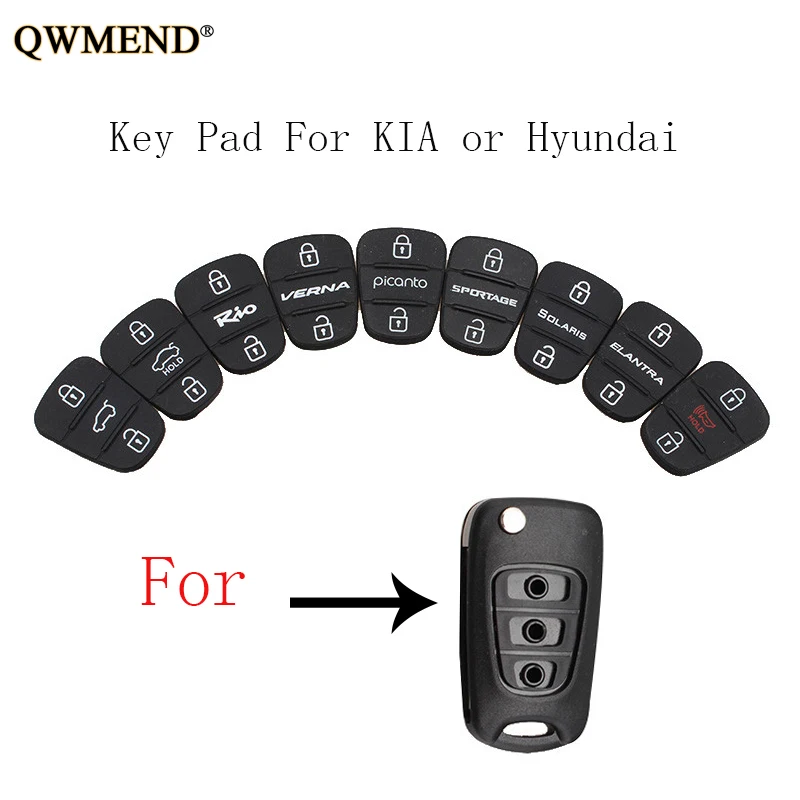 QWMEND 1 шт. * 2/3 кнопки Автомобильный ключ pad для Hyundai I30 IX35 I20 KAI K2 K5 Picanto RIO Sportage Pad|Футляр
