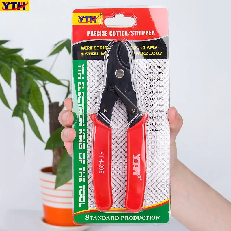 YTH 206, 35 мм, инструмент для зачистки проводов, электрик, резак для проводов, алюминиевый медный кабель, кусачки для резки проводов, ручные щипцы с коробкой - Цвет: YTH-206-with-box