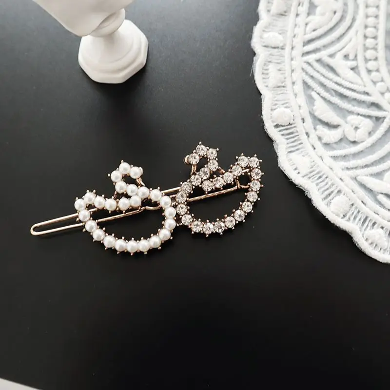 1 PC Vintage Pearl Rhinestone Hair Clip Hairpin Women Girl Super Sweet Bangs Barrette Ornament Hairgrip Accessories | Красота и