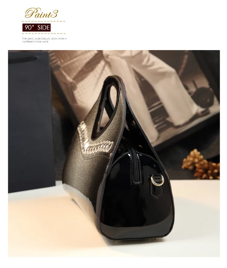 ICEV новые модные простые женские кожаные сумки boston tote из лакированной кожи Клатчи женские сумки через плечо с верхней ручкой