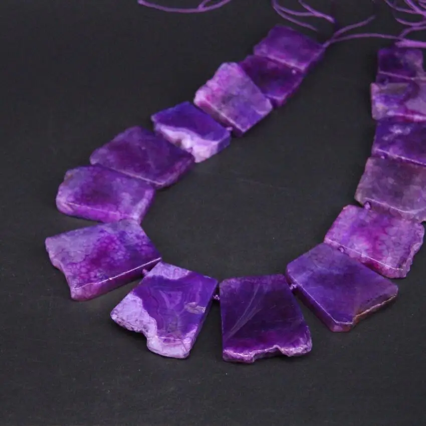Бусины Из Натурального фиолетового Агата 15 5 дюйма/нить|nugget beads|purple agatejewelry making |