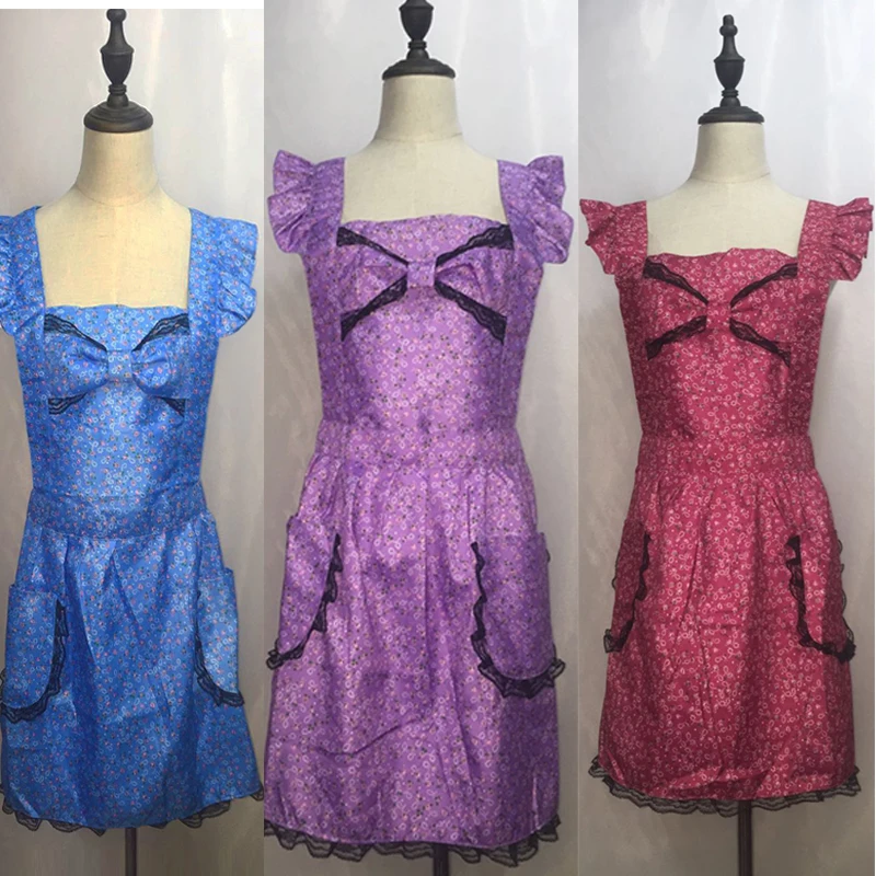 

Adult sleeveless ladies apron shipping Korean fashion cute princess gown waterproof oil kitchen restaurant customization