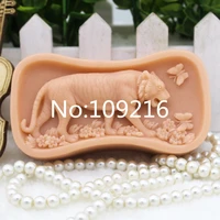 new product 1pcs new style tiger zx289 food grade silicone handmade soap mold crafts diy silicone mould