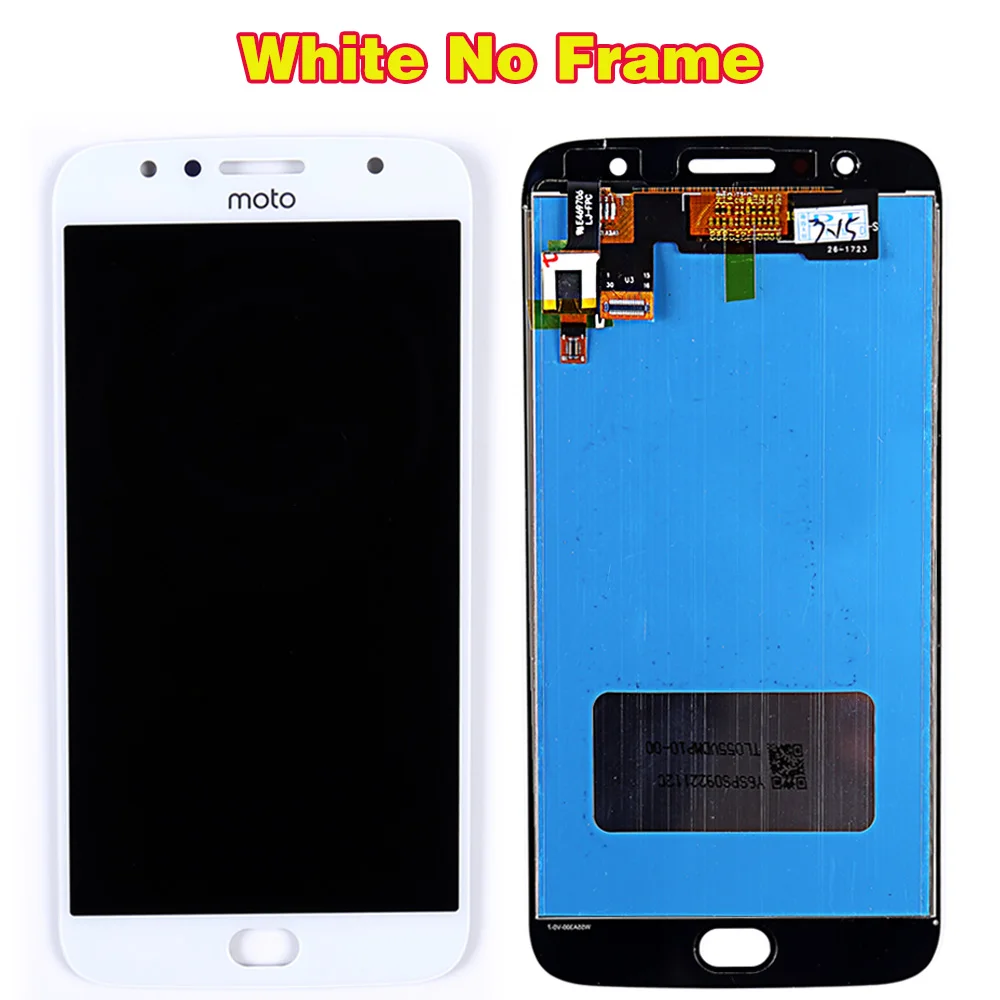 White without Frame Motorola Moto G5S плюс 5,5 дюйма ЖК-дисплей Дисплей XT1802 XT1803 XT1805 XT1086 Сенсорный экран планшета Ассамблеи Glassfilm инструменты - Цвет: White without Frame