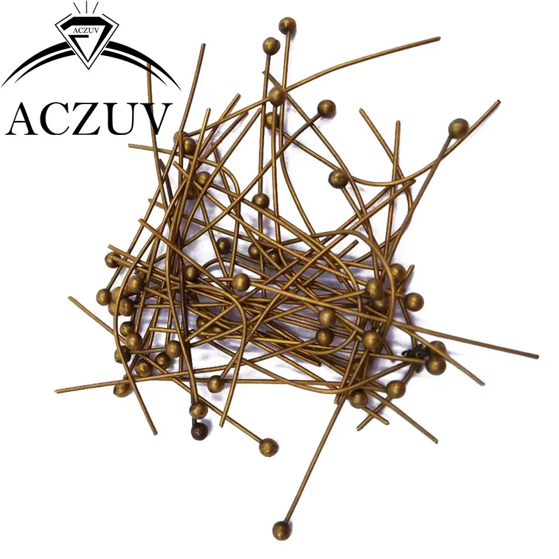 2000 шт. серебряные золотые античные бронзовые медные булавки с черным родиевым