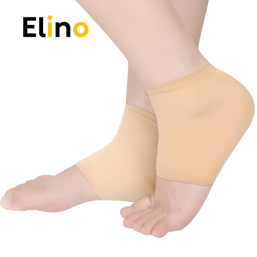 Elino Comfortable Gel Heel Socks Insole Cracked Foot Dry Hard Skin Protector for Whitening Soften Feet Care | Обувь