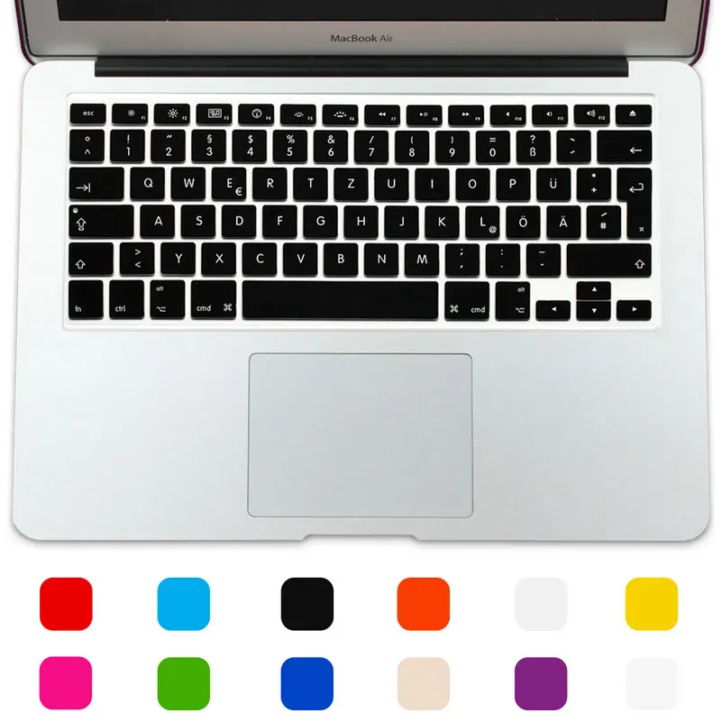 Европейская защита для клавиатуры с немецкими буквами Macbook Air Pro Retina чехлы