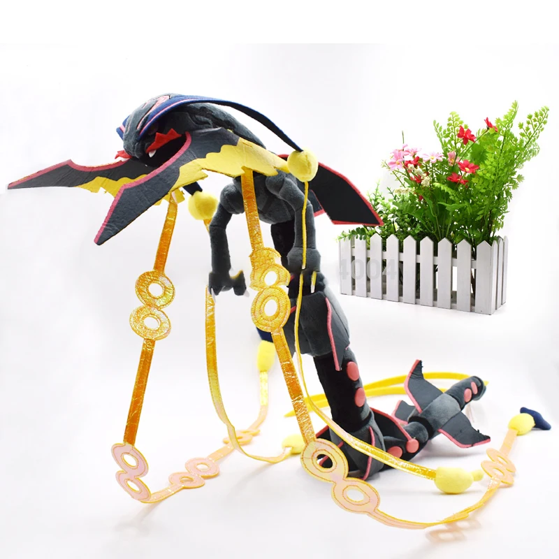 4 styles Mega Rayquaza Black Rayquaza Animal Plush Peluche Doll With Skeleton Soft Stuffed Hot Toy Christmas Gift For Children