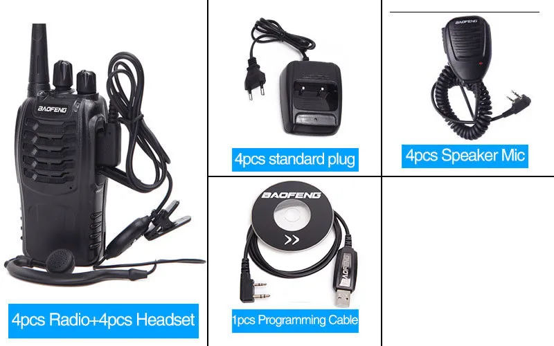 plug charger 3 4PCS4pcs Baofeng BF-888S 5 Вт мини-рация двухстороннее радио bf888s UHF 400-470 МГц портативный CB Ham радио HF трансивер Радио - Цвет: plug charger 3