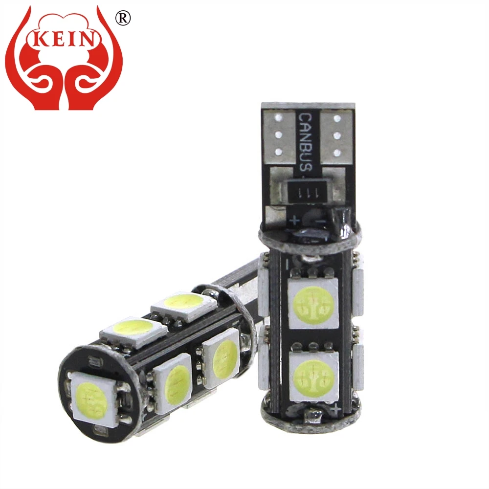 KEIN 10 шт. T10 w5w светодиодные лампы 5050 9SMD 168 501 194 светодиодных фар для авто боковые