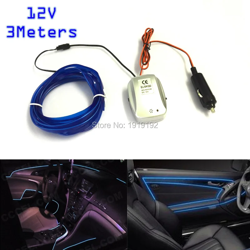 Гибкая светящаяся неоновая лента EL 2 3 с активацией звуком длина м | Дом и сад