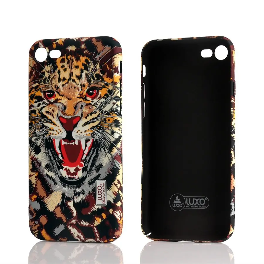 Классический чехол с животными для Apple iPhone 7 гладкий жесткий накладка Тигр Волк