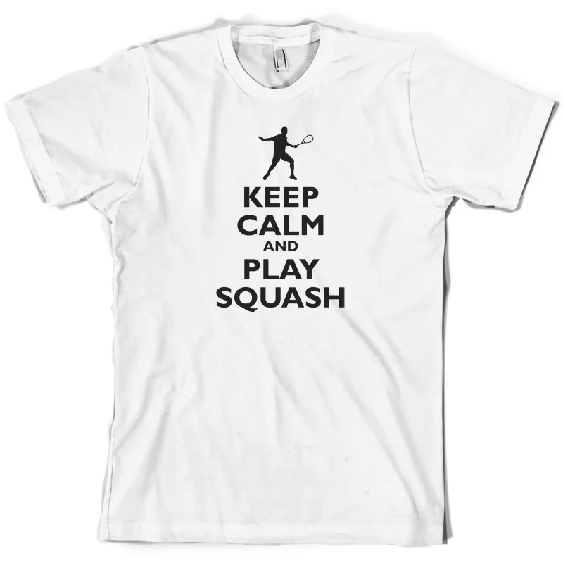 Keep Calm and Play Squash-Мужская футболка-SportER-Present-10 цветов Футболка с принтом мужские