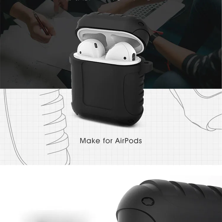 Крутой спортивный мужской чехол-броня для Apple AirPods, Bluetooth, беспроводной чехол для наушников, чехол s Для Air Pods, чехол для зарядки