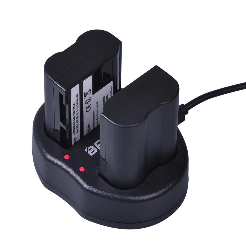 Двойное зарядное устройство USB для камеры Nikon D600 D610 D600E D800 D800E D810 D7000 7100 d750 V1|batterie en