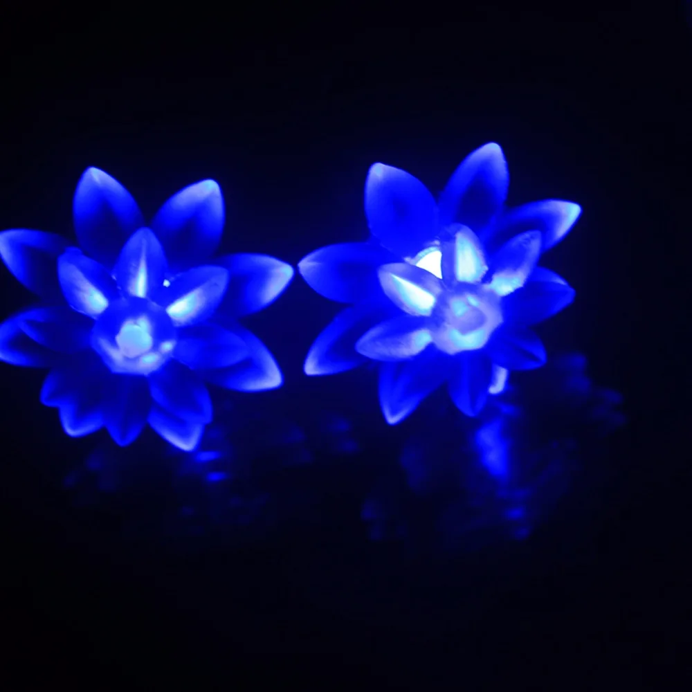 2 м 20 светодиодов Батареи Цветы Лотоса LED Свет Шнура для Украшения Дома и Сада