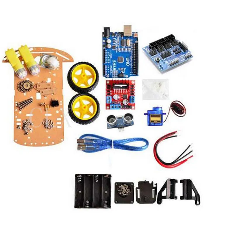 Интеллектуальное транспортное средство UNO R3 комплект для начального обучения