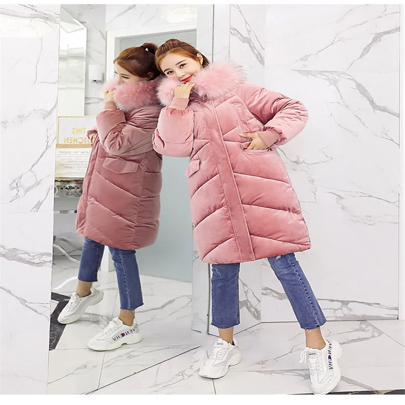 2018 зима новый корейский версия толстые свободные большие размеры пуховая куртка